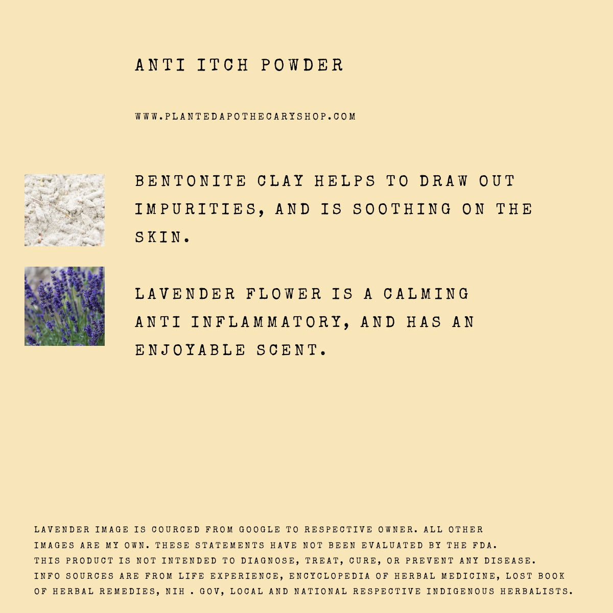 Anti-Itch Lavender Bentonite Clay Powder