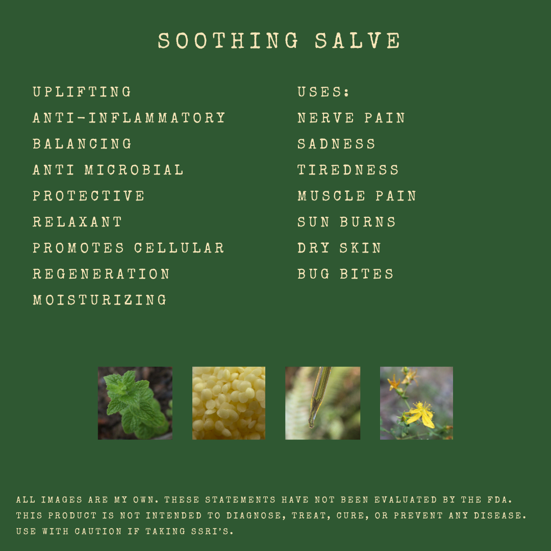 Peppermint St. Johns Wort Herbal Soothing Salve